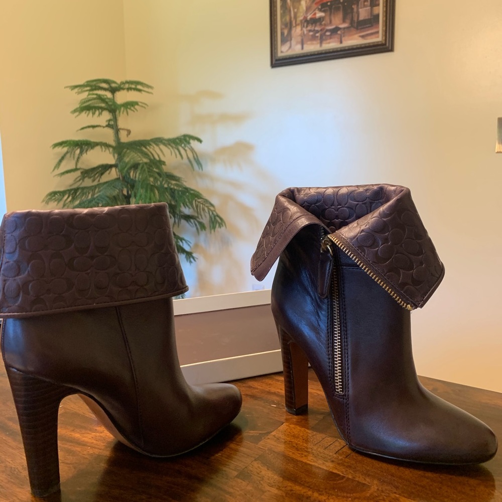 Coach Halia High-Heeled Boots in Brown
